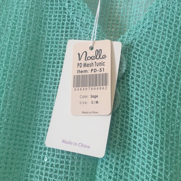 Noelle Green Sequin Mesh Tunic Sm/Med - Picture 7 of 7